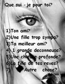 Que sui-je pour toi ?